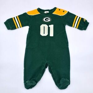 Vintage Adidas Baby Green Bay Packers Football Jersey Romper 9 Months